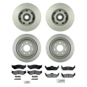 Bosch® - QuietCast™ Premium Front and Rear Brake Kit with Ceramic Pads