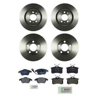 Bosch® - QuietCast™ Premium Front and Rear Brake Kit with Organic Pads