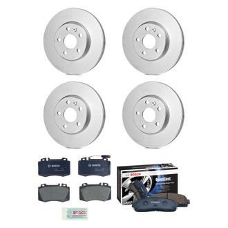 Bosch® - QuietCast™ Premium 1-Piece Brake Kit with Organic Brake Pads