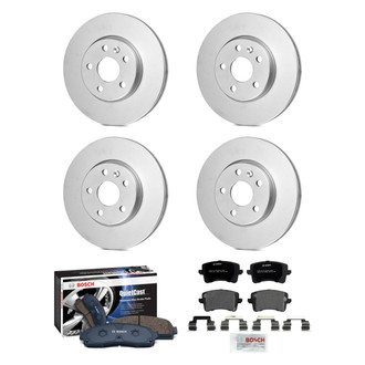 Bosch® - QuietCast™ Premium 1-Piece Brake Kit with Organic Brake Pads