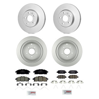 Bosch® - QuietCast™ Premium 1-Piece Brake Kit with Ceramic Brake Pads