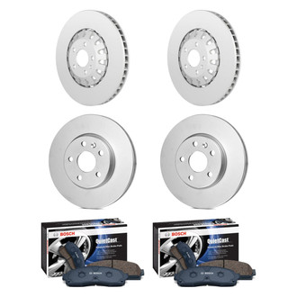 Bosch® - QuietCast™ Premium 1-Piece Brake Kit with Ceramic Brake Pads