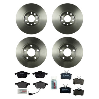 Bosch® - QuietCast™ Premium Front and Rear Brake Kit with Organic Pads