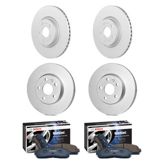 Bosch® - QuietCast™ Premium 1-Piece Brake Kit with Ceramic Brake Pads