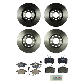 Bosch® - QuietCast™ Premium Front and Rear Brake Kit with Organic Pads