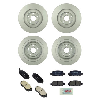 Bosch® - QuietCast™ Premium 1-Piece Brake Kit with Ceramic Brake Pads