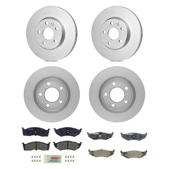 Bosch® - QuietCast™ Premium 1-Piece Brake Kit with Organic Brake Pads