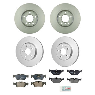 Bosch® - QuietCast™ Premium 1-Piece Brake Kit with Organic Brake Pads