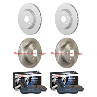 Bosch® - QuietCast™ Premium 1-Piece Brake Kit with Ceramic Brake Pads