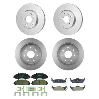 Bosch® - QuietCast™ Premium Front and Rear Brake Kit with Organic Pads