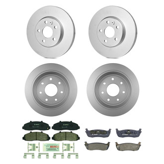 Bosch® - QuietCast™ Premium Front and Rear Brake Kit with Organic Pads