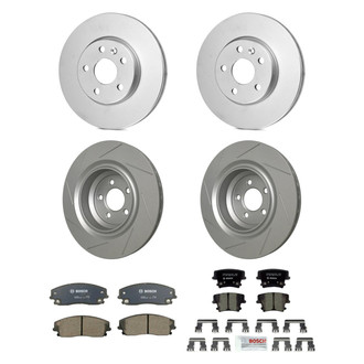 Bosch® - QuietCast™ Premium Front and Rear Brake Kit with Ceramic Pads
