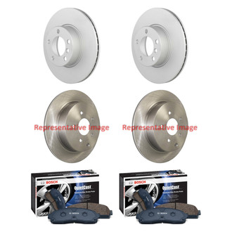 Bosch® - QuietCast™ Premium 1-Piece Brake Kit with Organic Brake Pads