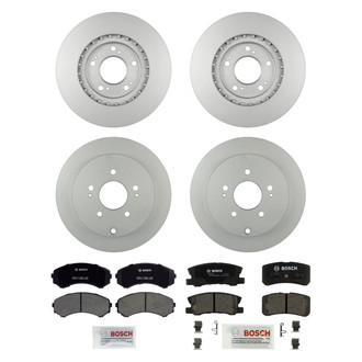 Bosch® - QuietCast™ Premium 1-Piece Brake Kit with Ceramic Brake Pads