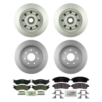 Bosch® - QuietCast™ Premium Front and Rear Brake Kit with Organic Pads