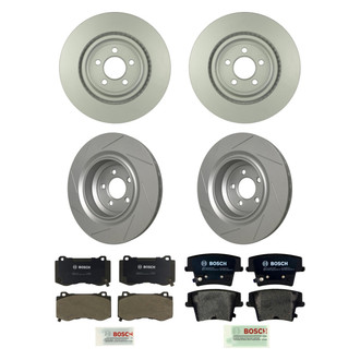 Bosch® - QuietCast™ Premium Front and Rear Brake Kit with Organic Pads