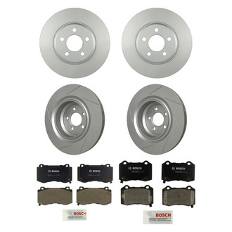 Bosch® - QuietCast™ Premium Front and Rear Brake Kit with Organic Pads