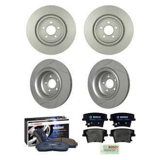 Bosch® - QuietCast™ Premium Front and Rear Brake Kit with Organic Pads
