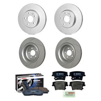 Bosch® - QuietCast™ Premium Front and Rear Brake Kit with Organic Pads