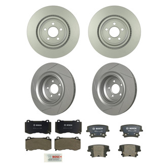 Bosch® - QuietCast™ Premium Front and Rear Brake Kit with Organic Pads