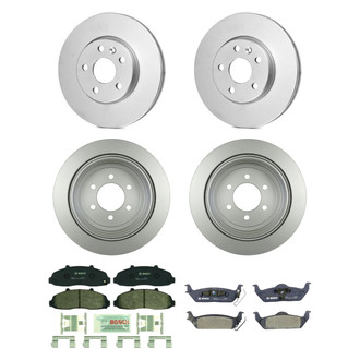 Bosch® - QuietCast™ Premium Front and Rear Brake Kit with Organic Pads