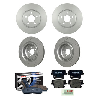 Bosch® - QuietCast™ Premium Front and Rear Brake Kit with Organic Pads