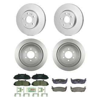 Bosch® - QuietCast™ Premium Front and Rear Brake Kit with Organic Pads