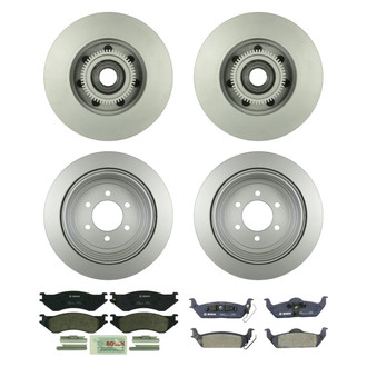 Bosch® - QuietCast™ Premium Front and Rear Brake Kit with Organic Pads