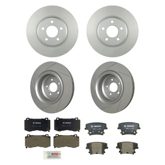 Bosch® - QuietCast™ Premium Front and Rear Brake Kit with Organic Pads