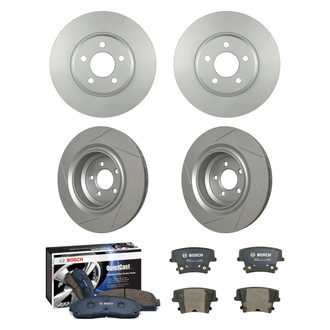 Bosch® - QuietCast™ Premium Front and Rear Brake Kit with Organic Pads