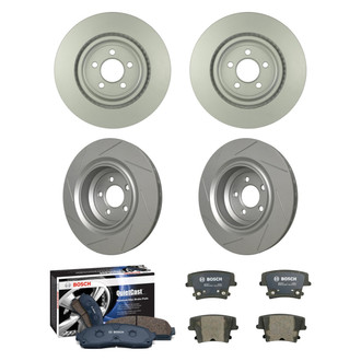 Bosch® - QuietCast™ Premium Front and Rear Brake Kit with Organic Pads