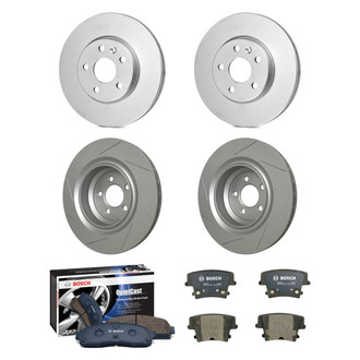 Bosch® - QuietCast™ Premium Front and Rear Brake Kit with Organic Pads