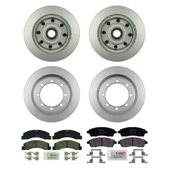 Bosch® - QuietCast™ Premium Front and Rear Brake Kit with Organic Pads