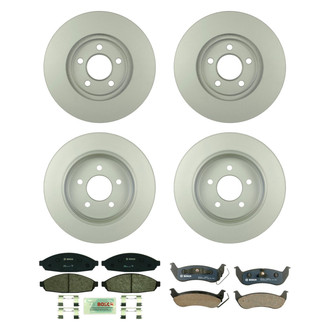 Bosch® - QuietCast™ Premium Front and Rear Brake Kit with Organic Pads