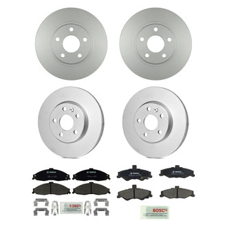 Bosch® - QuietCast™ Premium 1-Piece Brake Kit with Ceramic Brake Pads