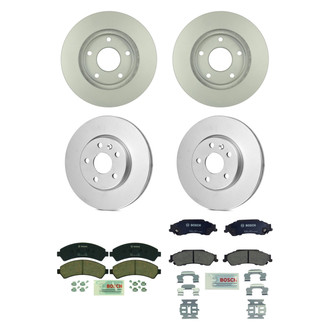 Bosch® - QuietCast™ Premium 1-Piece Brake Kit with Ceramic Brake Pads