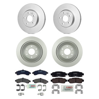 Bosch® - QuietCast™ Premium 1-Piece Brake Kit with Ceramic Brake Pads