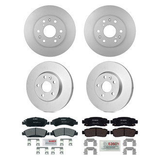 Bosch® - QuietCast™ Premium 1-Piece Brake Kit with Ceramic Brake Pads