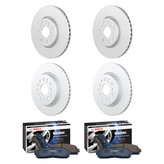 Bosch® - QuietCast™ Premium 1-Piece Brake Kit with Ceramic Brake Pads