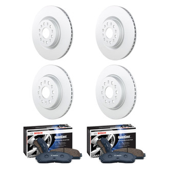 Bosch® - QuietCast™ Premium 1-Piece Brake Kit with Ceramic Brake Pads