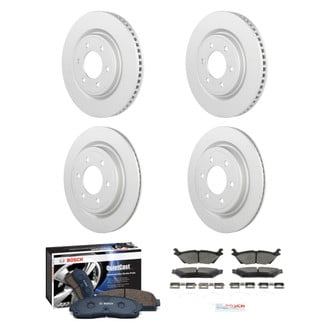 Bosch® - QuietCast™ Premium 1-Piece Brake Kit with Ceramic Brake Pads