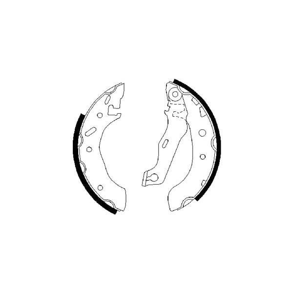 BOSCH BS803 Blue Parking Brake Shoe Set - Compatible with Select Dodge Dakota