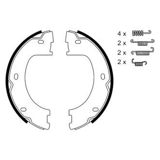 For Suzuki Grand Vitara 2001 Bosch Blue Rear Drum Brake Shoes