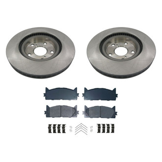 bproauto® - Front Brake Kit with Semi-Metallic Pads