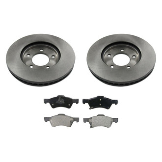bproauto® - Front Brake Kit with Semi-Metallic Pads