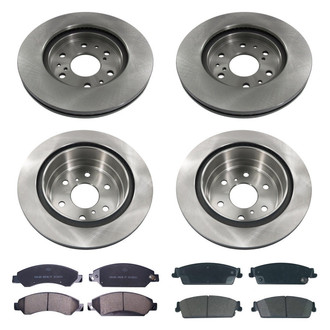 bproauto® - Front and Rear Brake Kit with Semi-Metallic Pads