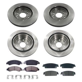 bproauto® - Brake Kit with Semi-Metallic Pads
