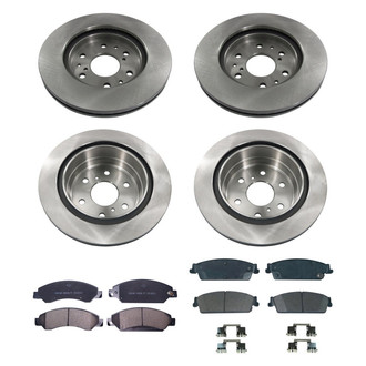 bproauto® - Front and Rear Brake Kit with Semi-Metallic Pads