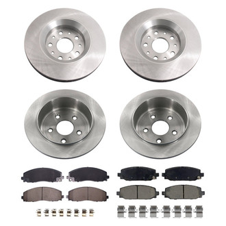 bproauto® - Front and Rear Brake Kit with Semi-Metallic Pads