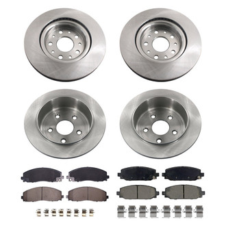 bproauto® - Front and Rear Brake Kit with Semi-Metallic Pads